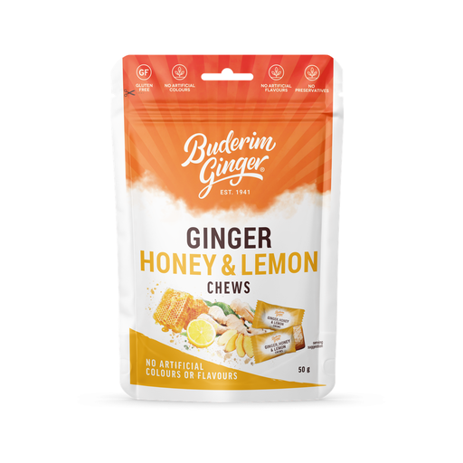 [25375350] Buderim Ginger Ginger Honey &amp; Lemon Chews